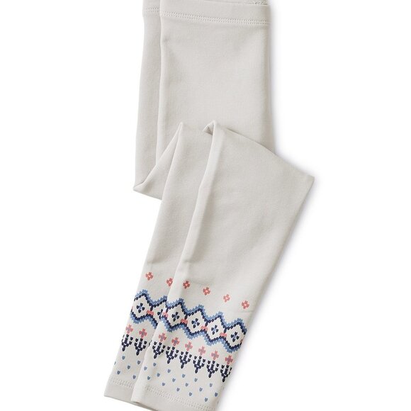 Tea Fair Isle Cozy Leggings Sz 6 - Picture 4 of 4